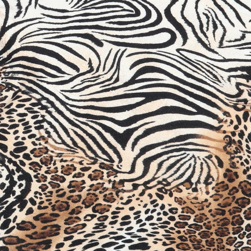 Frank Saul  Womens Brown Animal Print  Pullover Jumper Size S