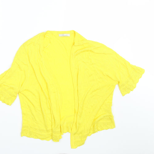 Peacocks Womens Yellow   Wrap Jumper Size 20
