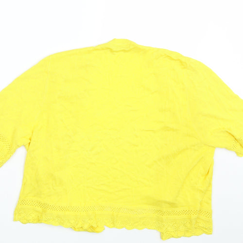 Peacocks Womens Yellow   Wrap Jumper Size 20