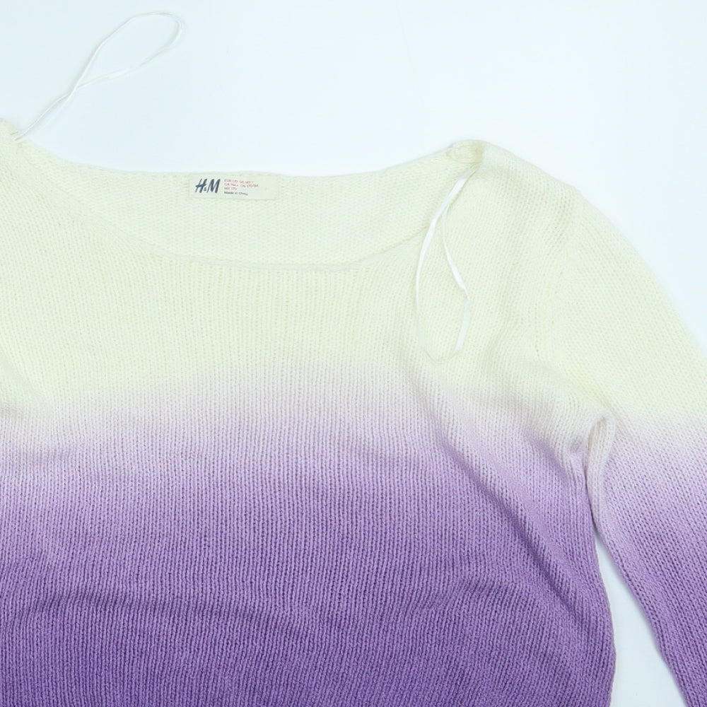 Zara Girls Purple  Knit Pullover Jumper Size 14 Years