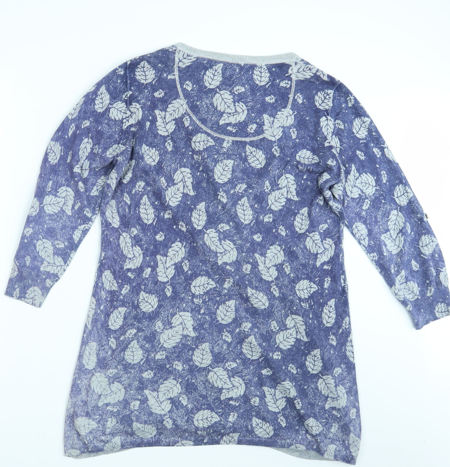 Mantaray   Womens Blue Floral  T-Shirt Dress  Size 18