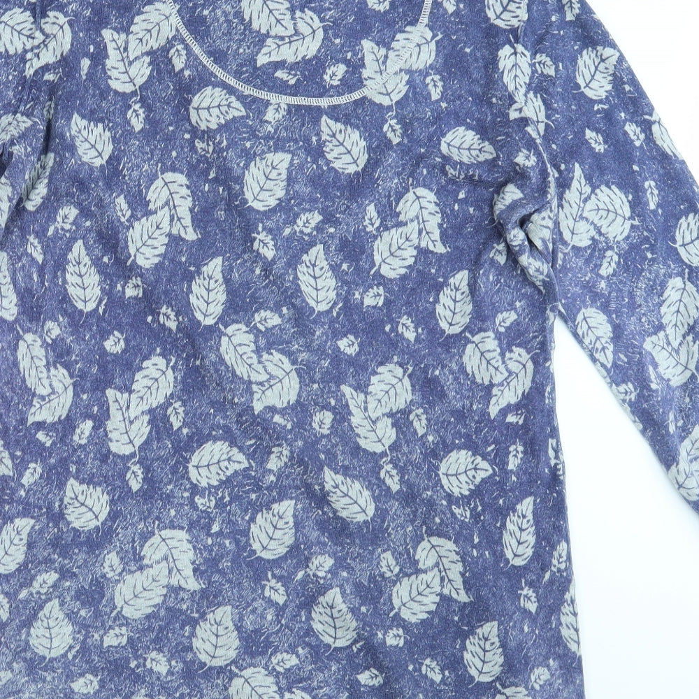 Mantaray   Womens Blue Floral  T-Shirt Dress  Size 18