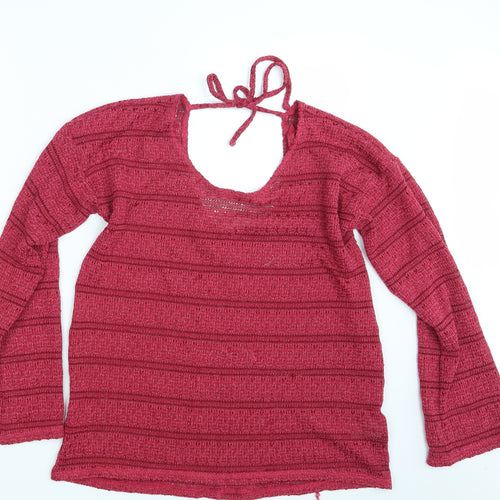 NEXT Womens Pink  Knit Pullover Sweatshirt Size 14