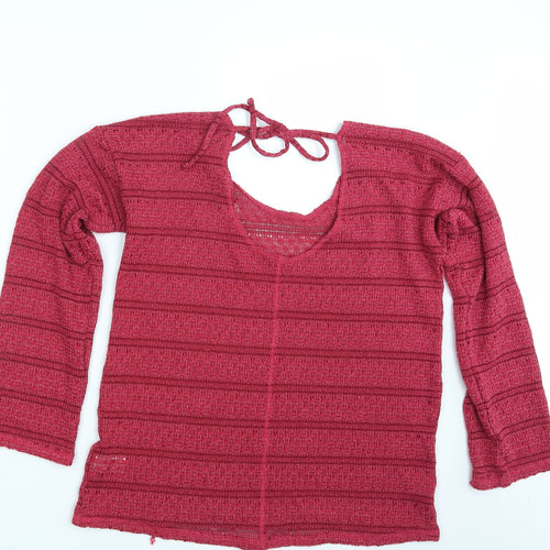 NEXT Womens Pink  Knit Pullover Sweatshirt Size 14