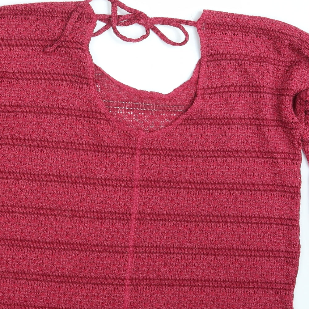 NEXT Womens Pink  Knit Pullover Sweatshirt Size 14