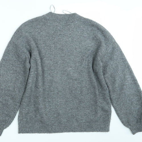 Papaya Womens Grey  Knit Pullover Jumper Size M