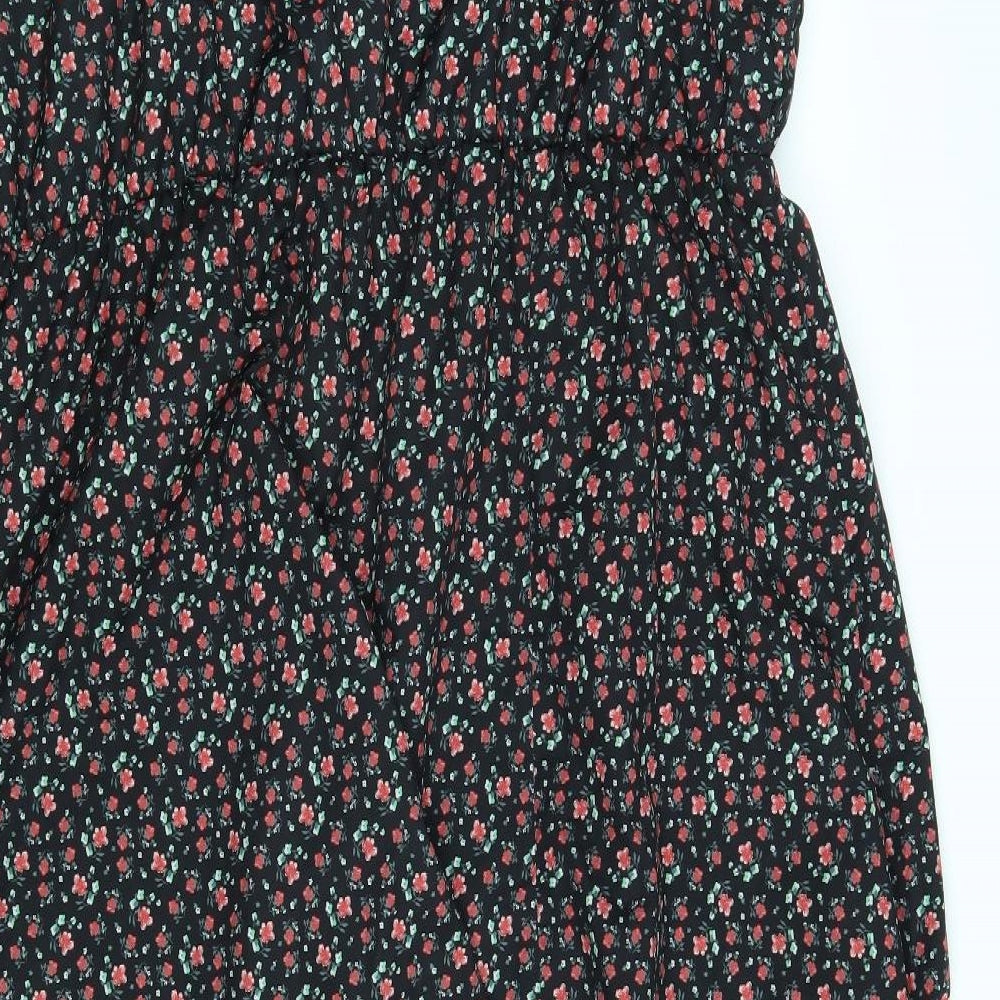 SheIn Womens Black Floral  A-Line  Size 3XL