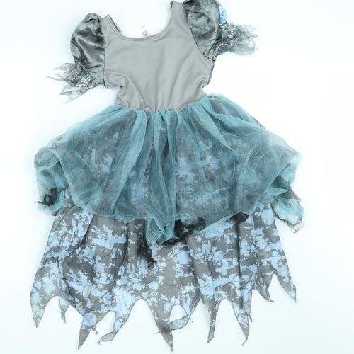 TU Girls Blue Animal Print  A-Line  Size 7-8 Years