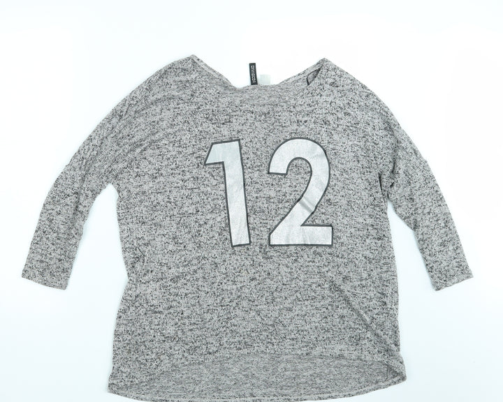 H&M Womens Grey Pullover Sweatshirt Size M
