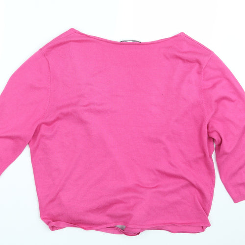 Bm Collection Womens Pink   Wrap Jumper Size M