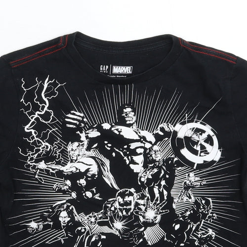 Gap Boys Black   Basic T-Shirt Size 10-11 Years  - Marvel