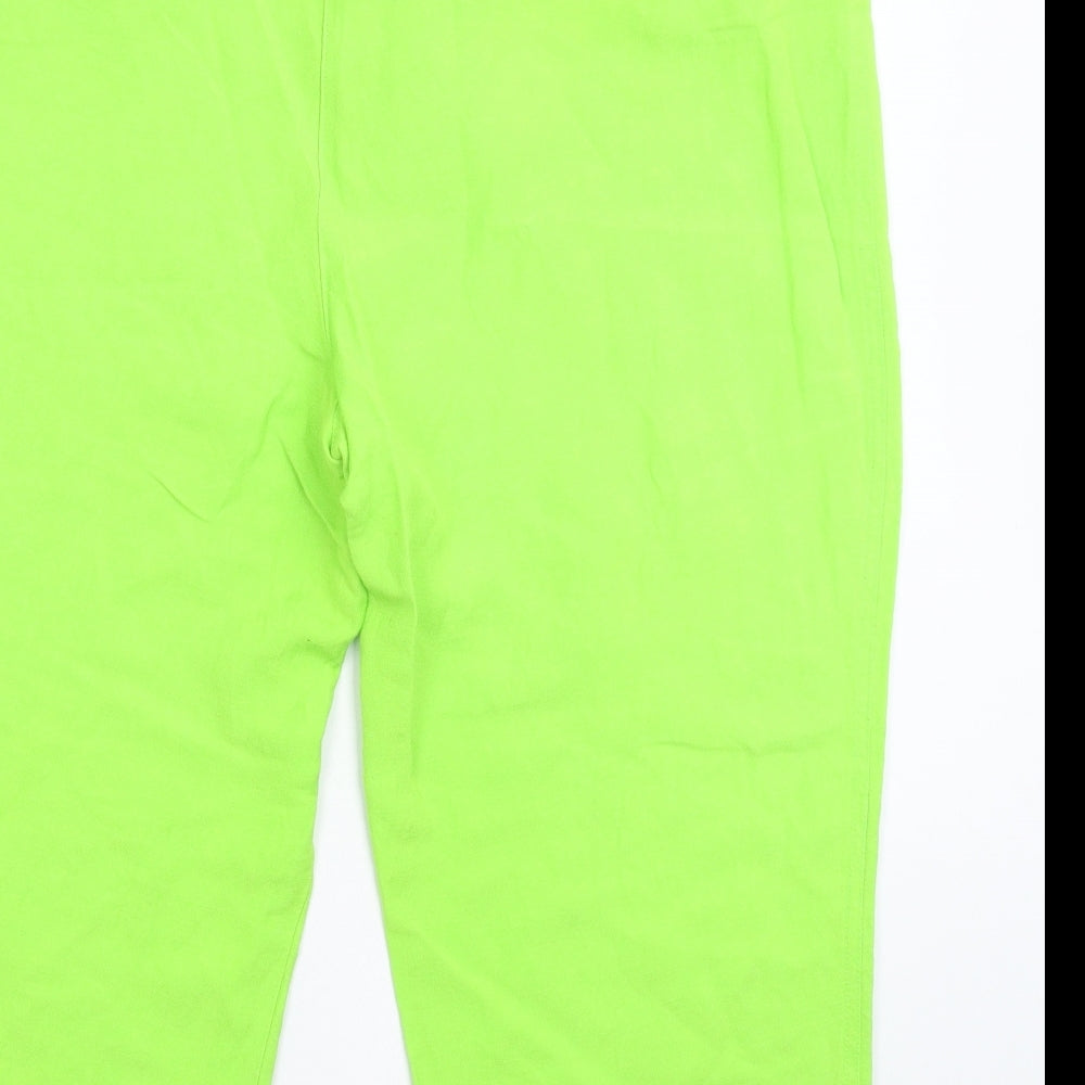 KM Womens Green   Cropped Trousers Size 18 L21 in