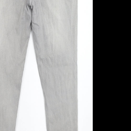 Preworn Womens Grey  Denim Skinny Jeans Size 14 L26 in