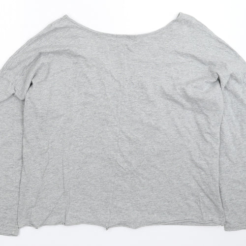 Sheilay Womens Grey   Basic T-Shirt Size L