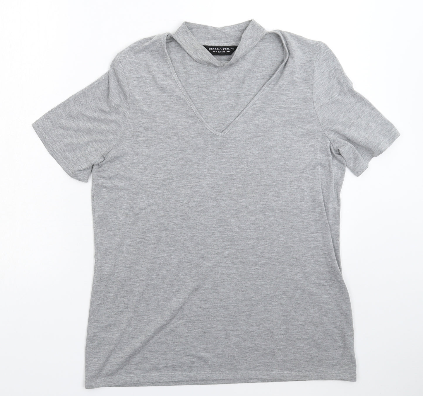 Dorothy Perkins Womens Grey   Basic T-Shirt Size 14