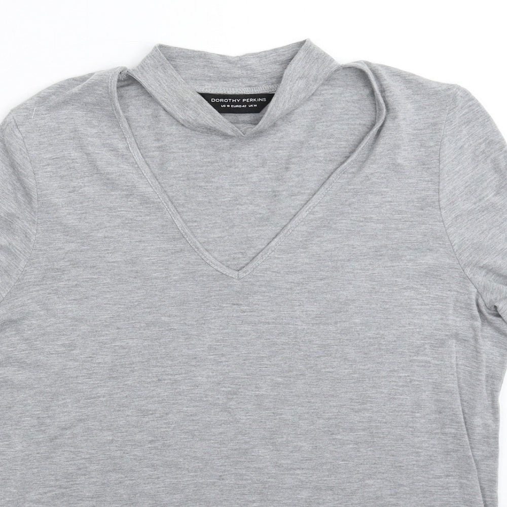 Dorothy Perkins Womens Grey   Basic T-Shirt Size 14