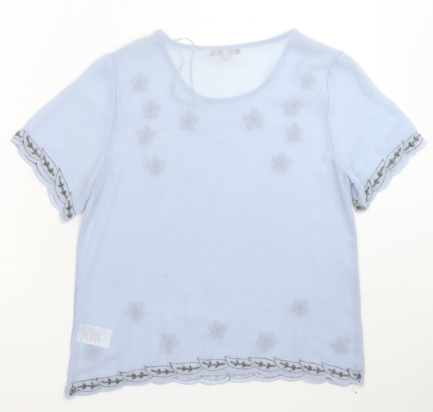Peacocks Womens Blue   Basic T-Shirt Size 10