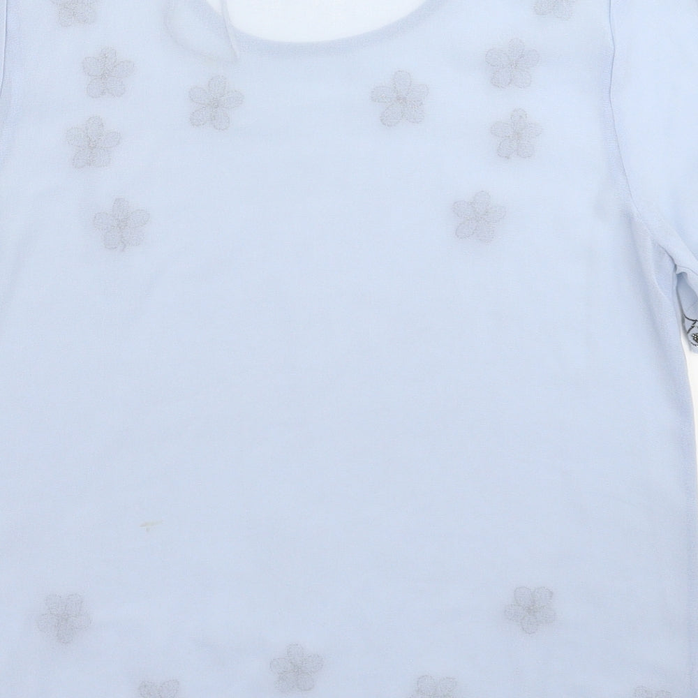 Peacocks Womens Blue   Basic T-Shirt Size 10