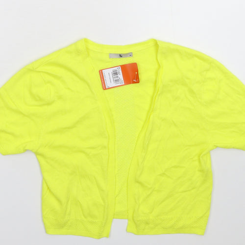 TU Womens Yellow  Knit Cardigan Jumper Size 12