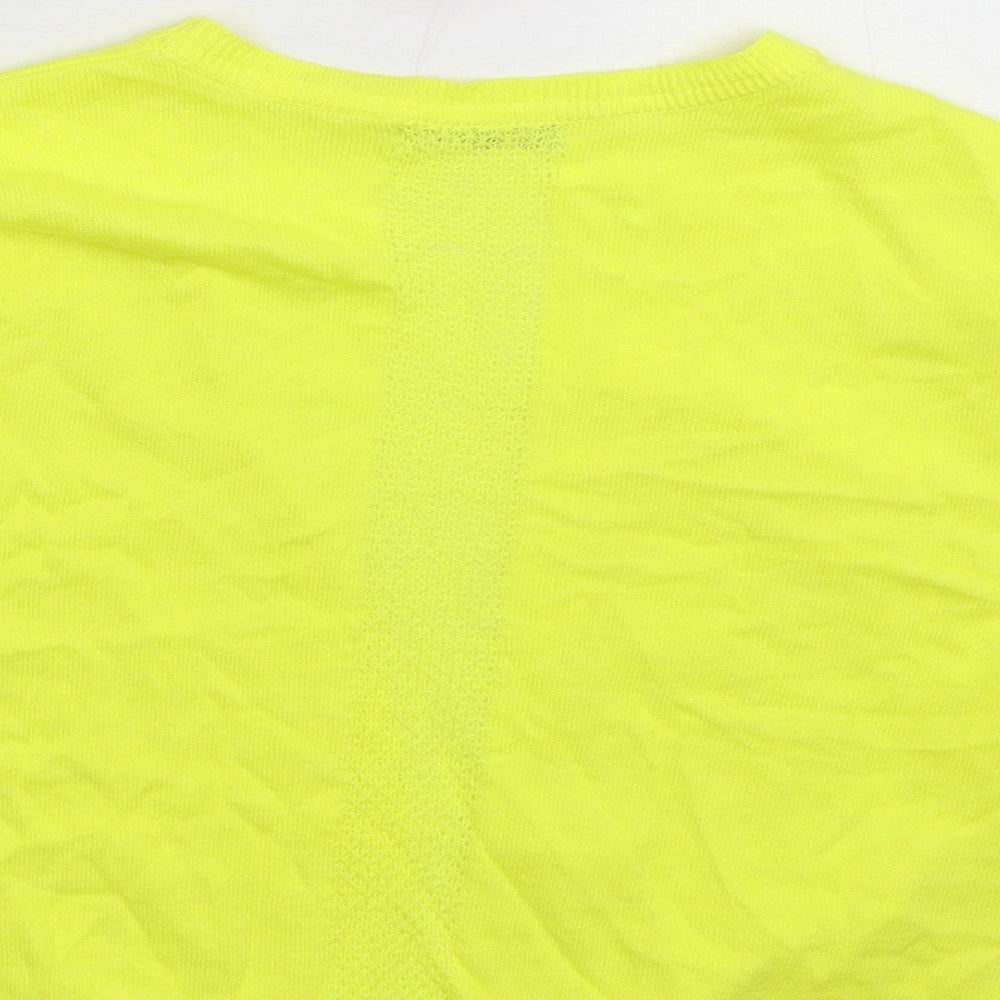 TU Womens Yellow  Knit Cardigan Jumper Size 12