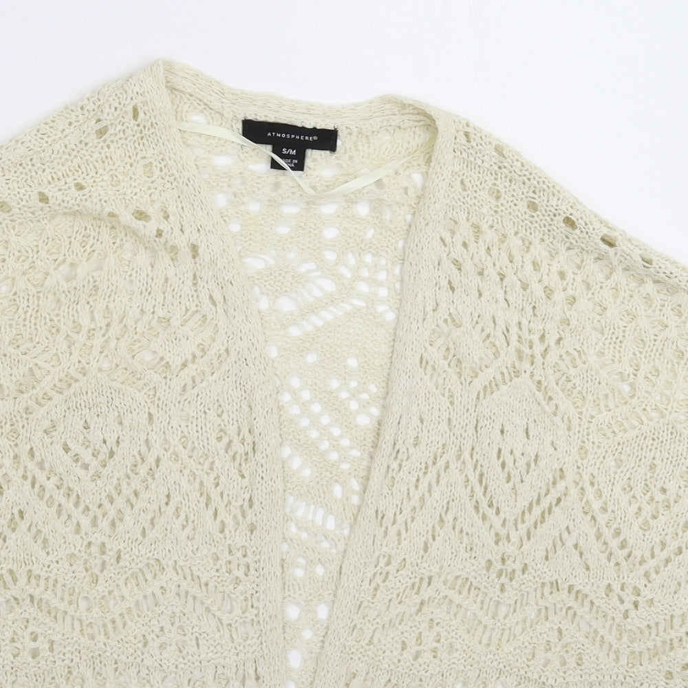 Atmosphere Womens White  Knit Cardigan Jumper Size M