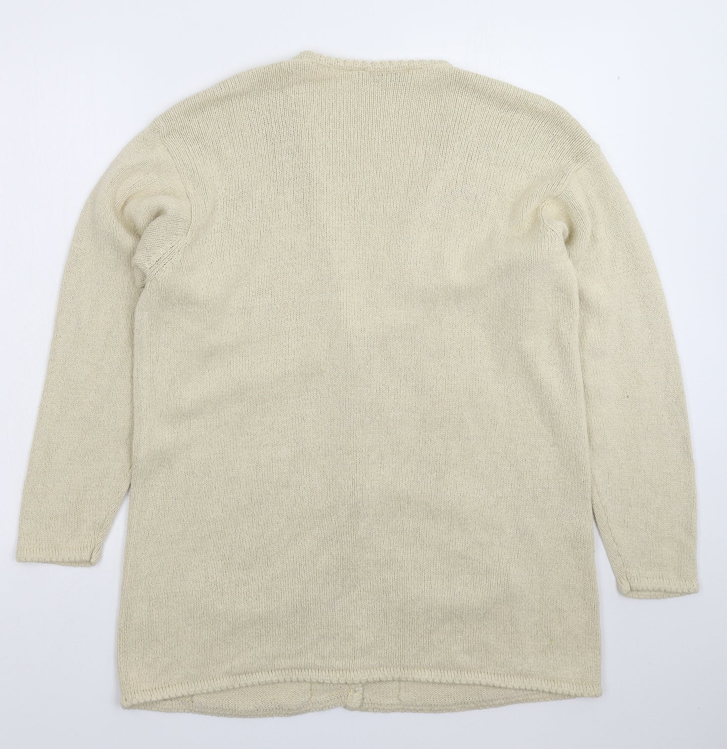Marks and Spencer Womens Beige  Knit Cardigan Jumper Size 16