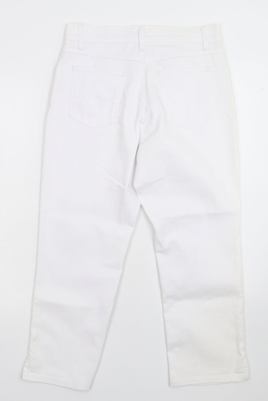 Per Una Womens White  Denim Cropped Jeans Size 10 L23 in