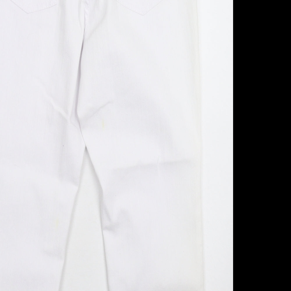Per Una Womens White  Denim Cropped Jeans Size 10 L23 in