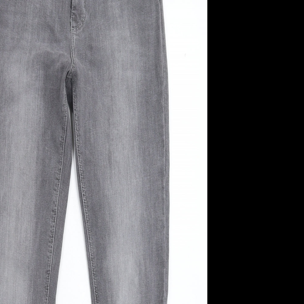 Denim & Co. Womens Grey  Denim Skinny Jeans Size 10 L27 in