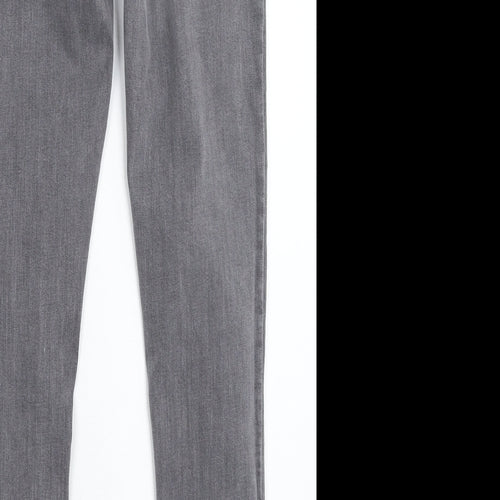 Denim & Co. Womens Grey  Denim Skinny Jeans Size 10 L27 in