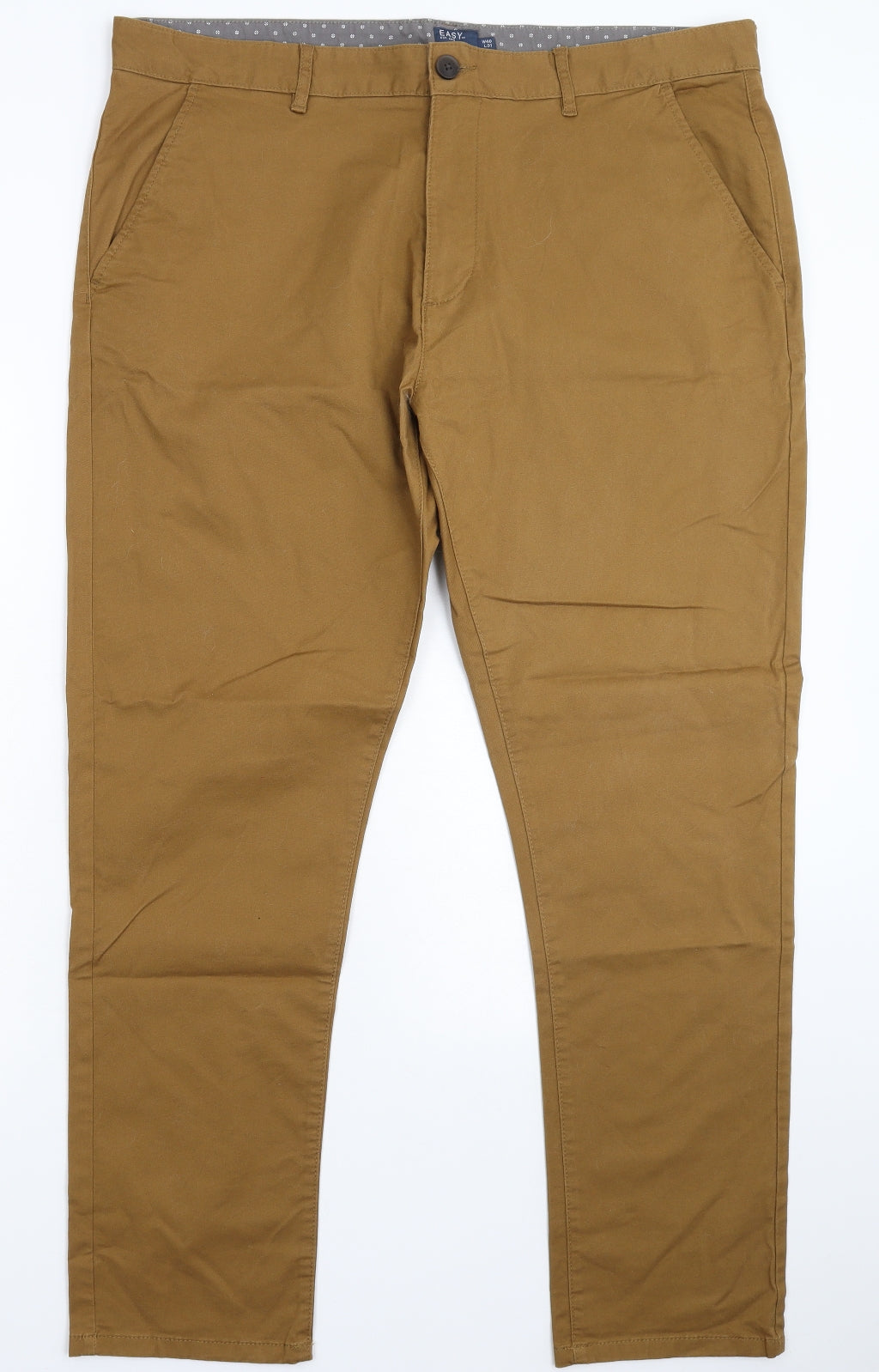 Easy Mens Brown   Chino Trousers Size 40 L31 in