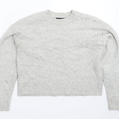 New Look Womens Grey  Knit Pullover Jumper Size S