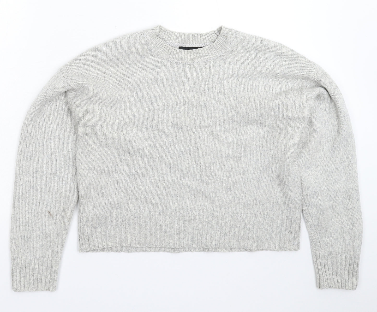 New Look Womens Grey  Knit Pullover Jumper Size S