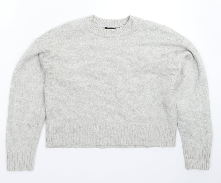New Look Womens Grey  Knit Pullover Jumper Size S