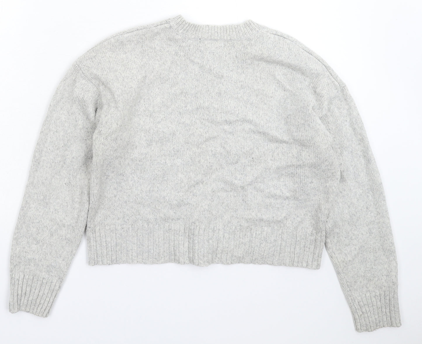 New Look Womens Grey  Knit Pullover Jumper Size S