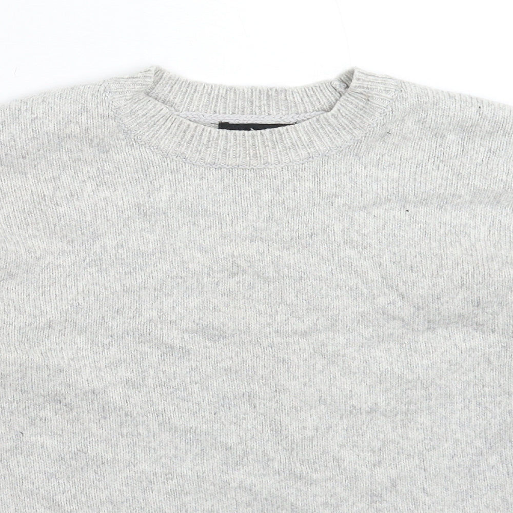 New Look Womens Grey  Knit Pullover Jumper Size S