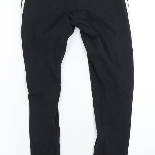 adidas Womens Black Striped  Jogger Trousers Size 10 L26 in