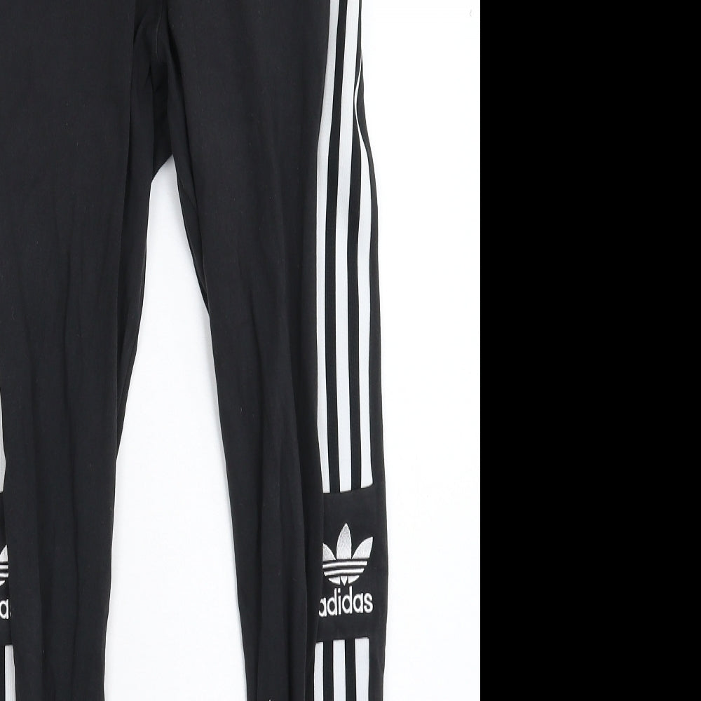 adidas Womens Black Striped  Jogger Trousers Size 10 L26 in