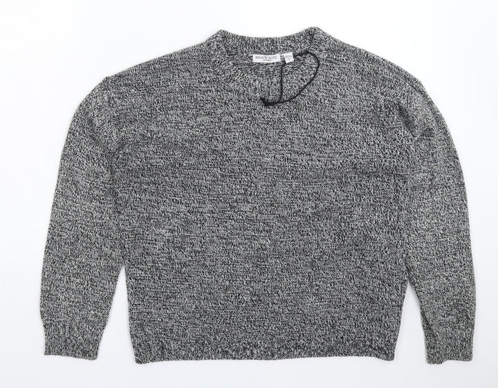 Brave Soul Womens Grey  Knit Pullover Jumper Size S