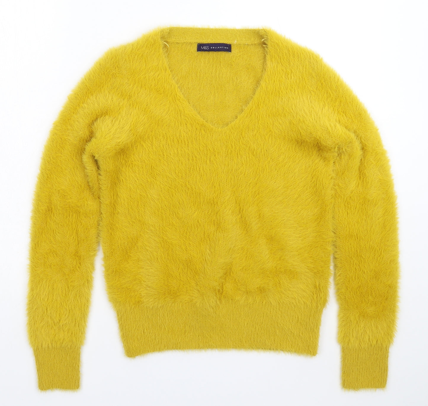Marks and Spencer Womens Yellow  Knit Pullover Jumper Size S