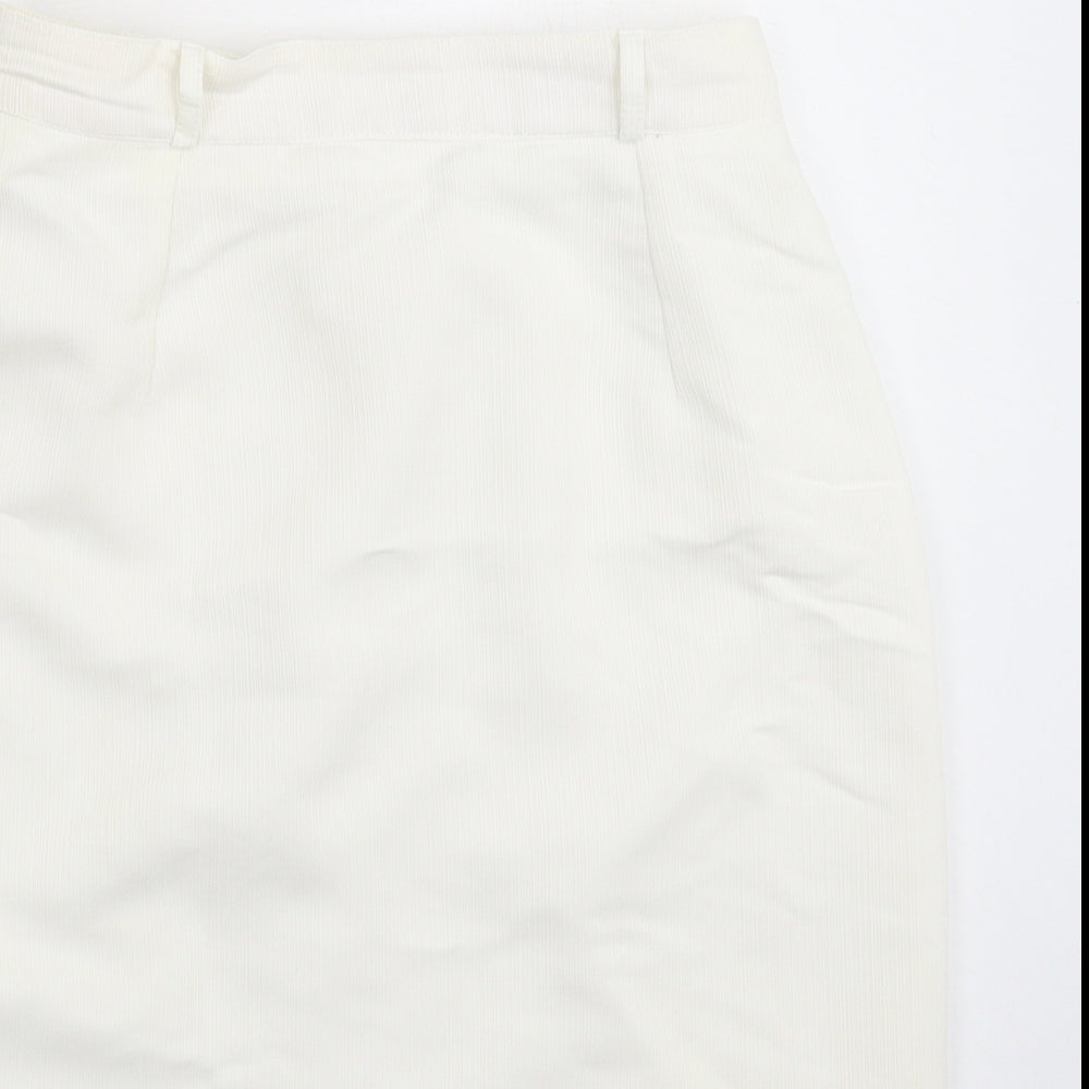 First Avenue Womens White   Straight & Pencil Skirt Size 12
