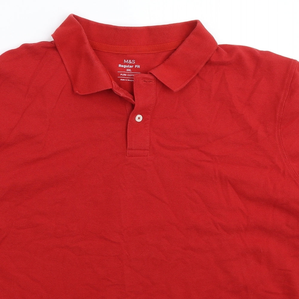 Marks and Spencer Mens Red    Polo Size 3XL