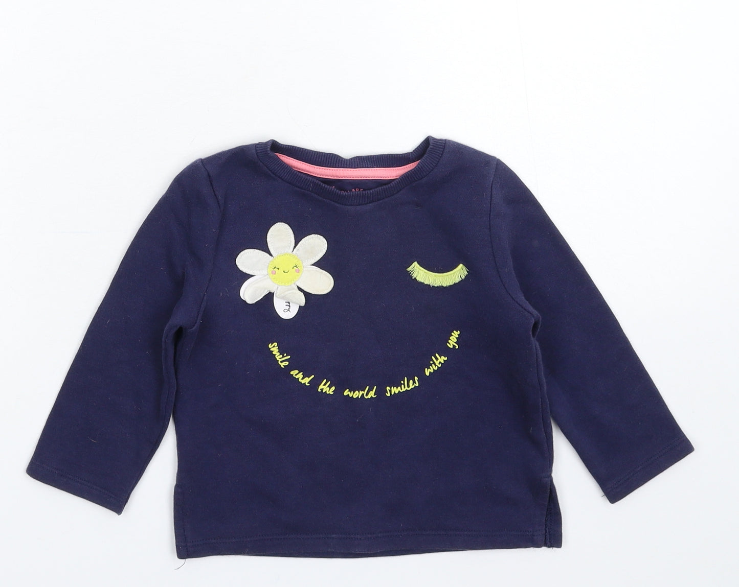 F&F Girls Blue   Pullover Jumper Size 12-18 Months