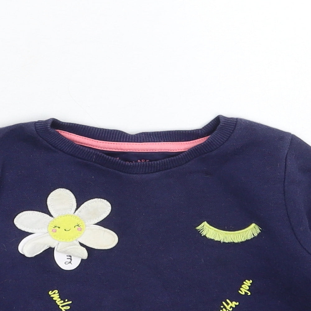 F&F Girls Blue   Pullover Jumper Size 12-18 Months