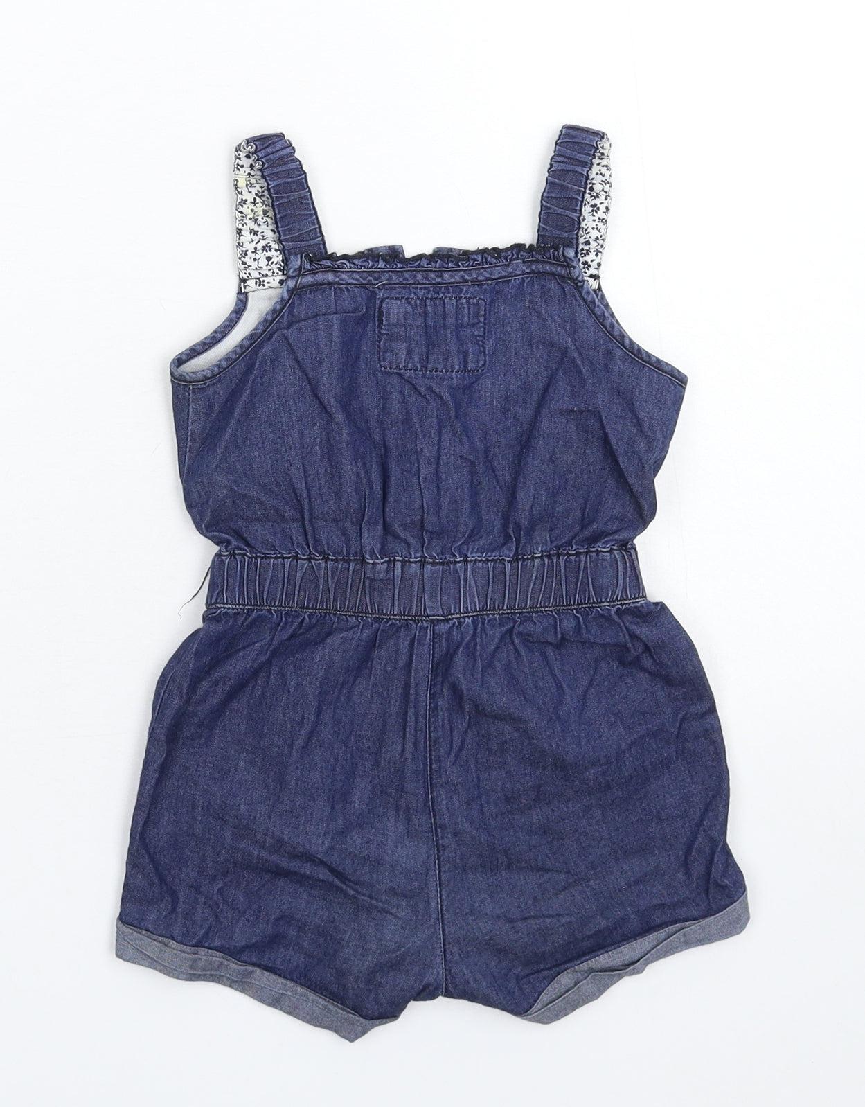 Young Dimension Girls Blue  Denim Dungaree One-Piece Size 12-18 Months