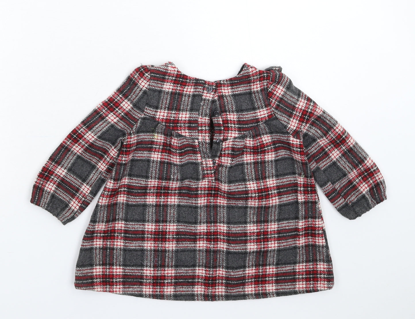 TU Girls Grey Check  A-Line  Size 9-12 Months