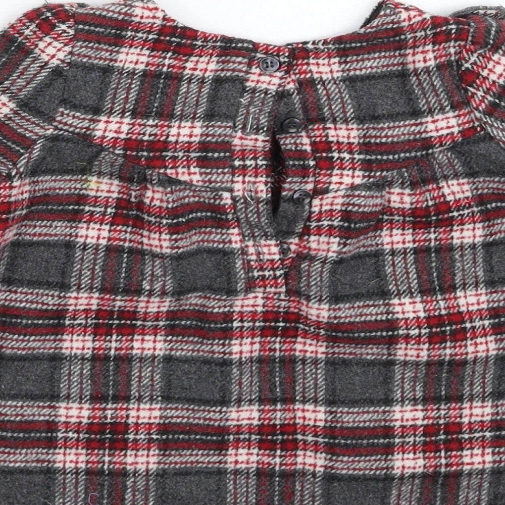 TU Girls Grey Check  A-Line  Size 9-12 Months