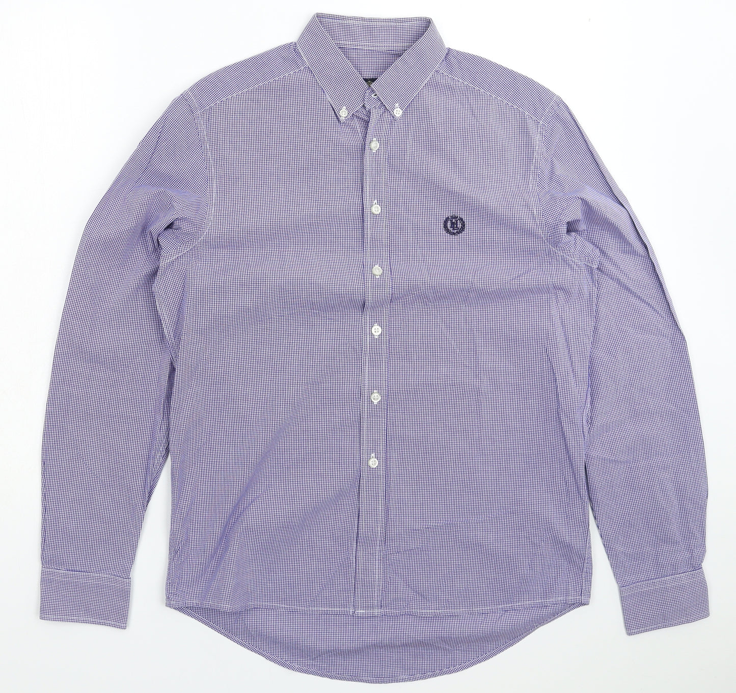Henri Lloyd Mens Blue Check   Dress Shirt Size S