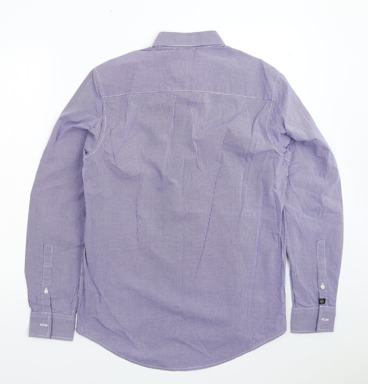 Henri Lloyd Mens Blue Check   Dress Shirt Size S