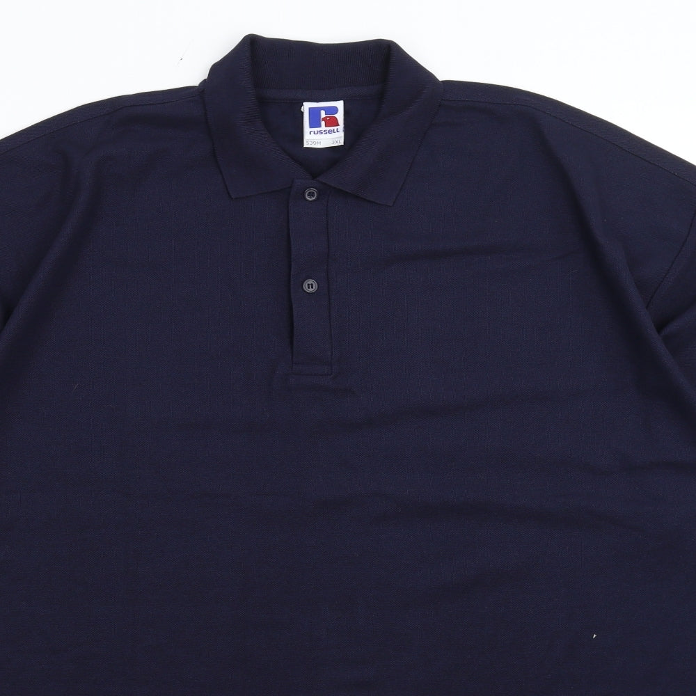 Russell Mens Blue    Polo Size 3XL